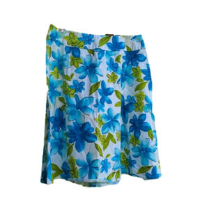 GEORGE White with blue flowers skirt size 10 stretch